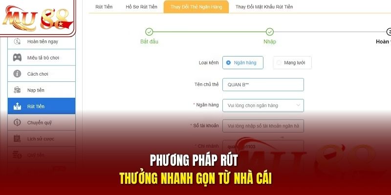 Phương pháp rút thưởng nhanh gọn từ nhà cái